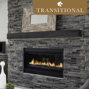 Lexington Hearth Grist Mill mantel in Eclipse